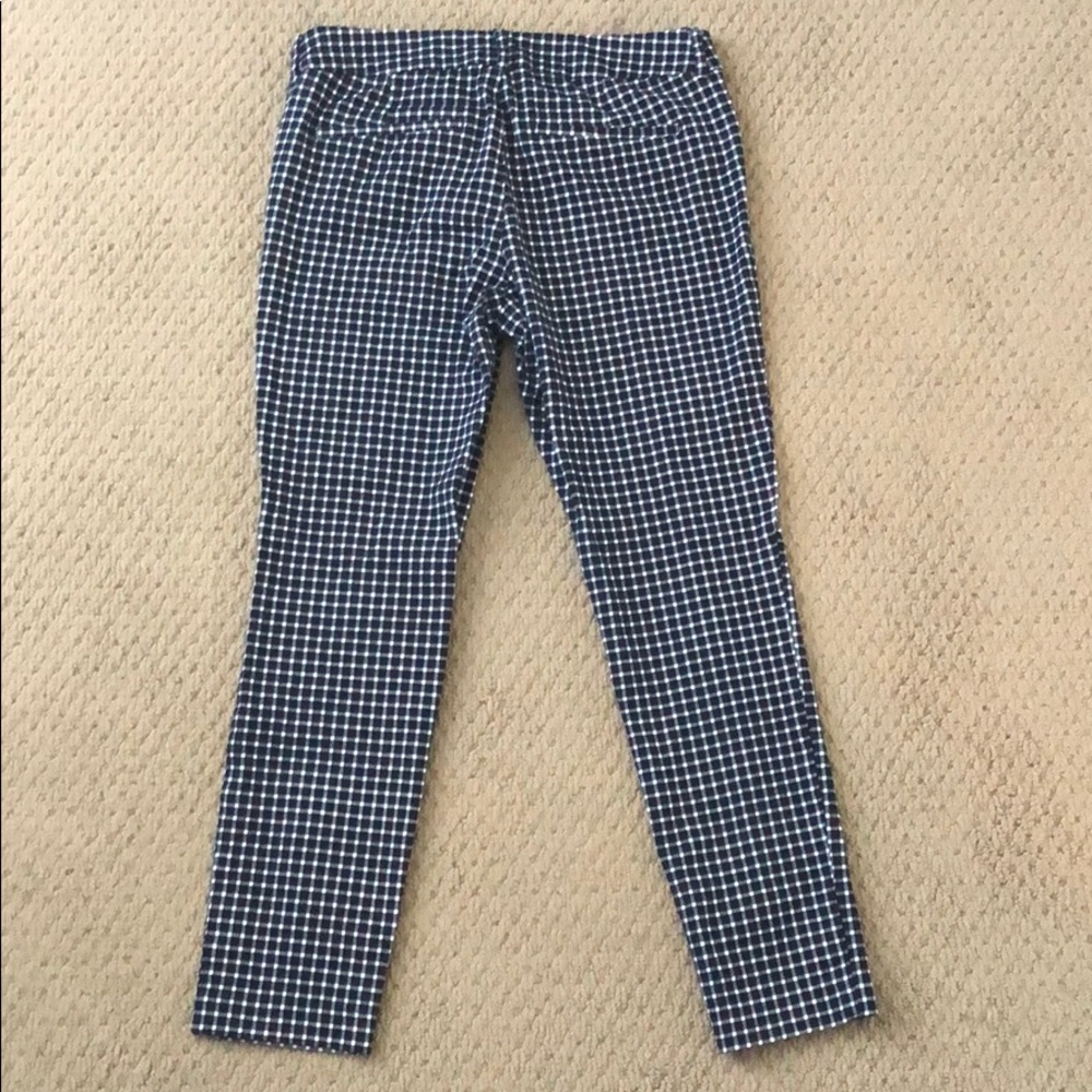 Black/White Grid Pattern Pixie Ankle Pants - image 4